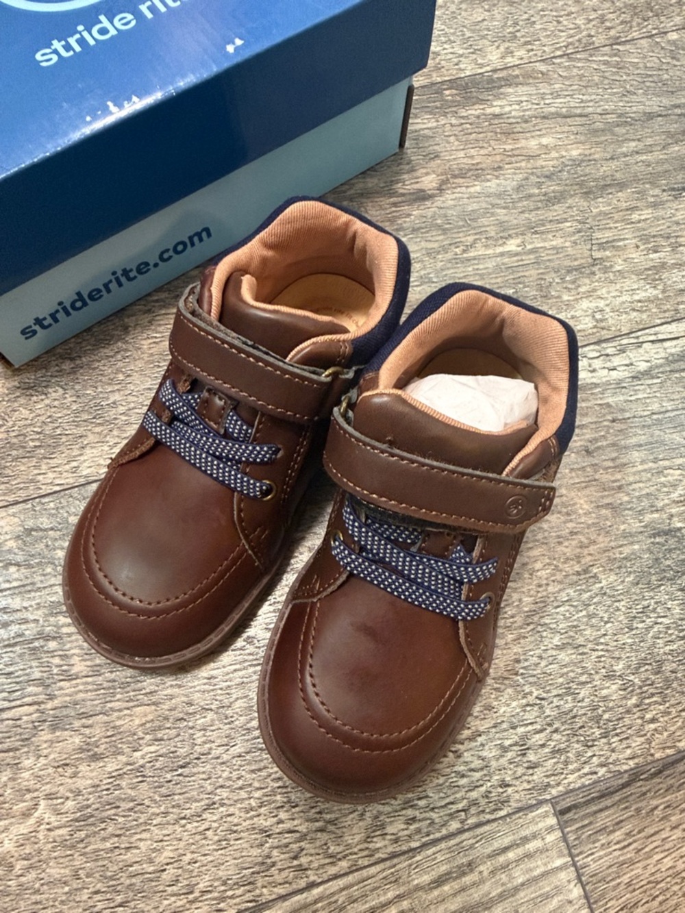 Stride rite shoes boots Anders brown size 8W boys new